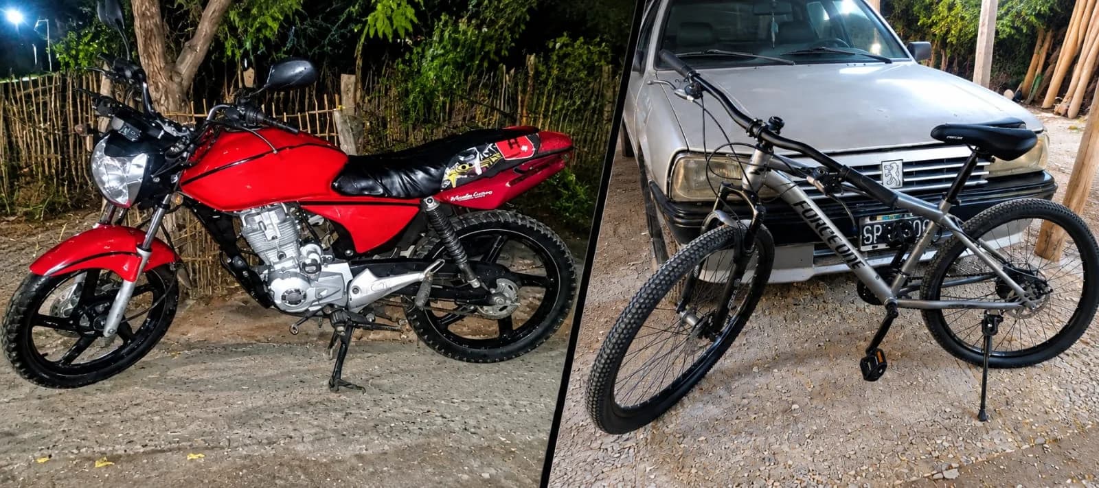 Robaron una moto y una bicicleta a una familia de La Majadita