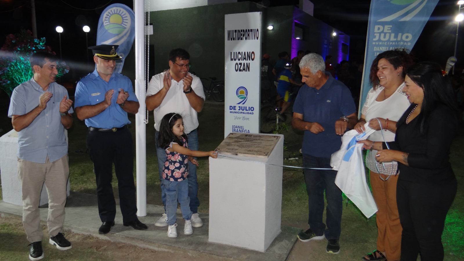 9 de Julio sigue inaugurando obras en su aniversario: este jueves se presentó la renovación del multideportivo Luciano Ozán